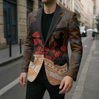 GWS Giants ANZAC Day Blazer Indigenous Dot Art with Poppy Flower Tribute