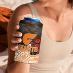 GWS Giants ANZAC Day 4 in 1 Can Cooler Tumbler Indigenous Dot Art with Poppy Flower Tribute