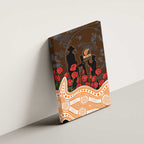 GWS Giants ANZAC Day Canvas Wall Art Indigenous Dot Art with Poppy Flower Tribute