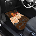GWS Giants ANZAC Day Car Mats Indigenous Dot Art with Poppy Flower Tribute