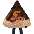 GWS Giants ANZAC Day Cloak Indigenous Dot Art with Poppy Flower Tribute