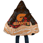 GWS Giants ANZAC Day Cloak Indigenous Dot Art with Poppy Flower Tribute