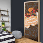 GWS Giants ANZAC Day Door Cover Indigenous Dot Art with Poppy Flower Tribute