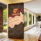 GWS Giants ANZAC Day Door Cover Indigenous Dot Art with Poppy Flower Tribute