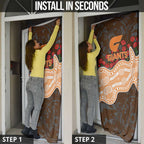 GWS Giants ANZAC Day Door Cover Indigenous Dot Art with Poppy Flower Tribute