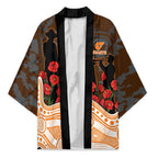 GWS Giants ANZAC Day Kimono Indigenous Dot Art with Poppy Flower Tribute