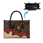 GWS Giants ANZAC Day Leather Bag Indigenous Dot Art with Poppy Flower Tribute