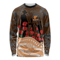 GWS Giants ANZAC Day Long Sleeve Shirt Indigenous Dot Art with Poppy Flower Tribute
