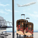 GWS Giants ANZAC Day Luggage Cover Indigenous Dot Art with Poppy Flower Tribute