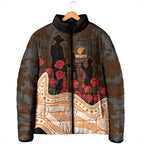 GWS Giants ANZAC Day Padded Jacket Indigenous Dot Art with Poppy Flower Tribute