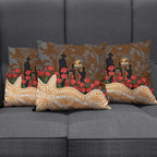 GWS Giants ANZAC Day Pillow Cover Indigenous Dot Art with Poppy Flower Tribute