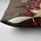 GWS Giants ANZAC Day Pillow Cover Indigenous Dot Art with Poppy Flower Tribute