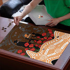 GWS Giants ANZAC Day Puzzle Indigenous Dot Art with Poppy Flower Tribute
