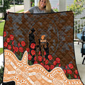 GWS Giants ANZAC Day Quilt Indigenous Dot Art with Poppy Flower Tribute
