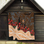 GWS Giants ANZAC Day Quilt Indigenous Dot Art with Poppy Flower Tribute