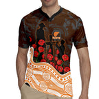GWS Giants ANZAC Day Rugby Jersey Indigenous Dot Art with Poppy Flower Tribute