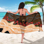 GWS Giants ANZAC Day Sarong Indigenous Dot Art with Poppy Flower Tribute