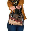GWS Giants ANZAC Day Shoulder Handbag Indigenous Dot Art with Poppy Flower Tribute