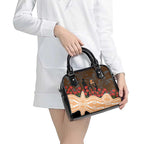 GWS Giants ANZAC Day Shoulder Handbag Indigenous Dot Art with Poppy Flower Tribute