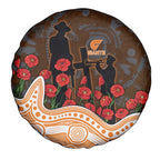 GWS Giants ANZAC Day Spare Tire Cover Indigenous Dot Art with Poppy Flower Tribute