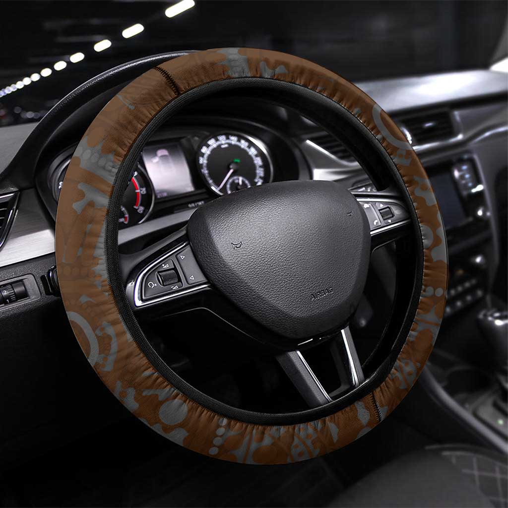 GWS Giants ANZAC Day Steering Wheel Cover Indigenous Dot Art with Poppy Flower Tribute