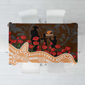 GWS Giants ANZAC Day Tablecloth Indigenous Dot Art with Poppy Flower Tribute