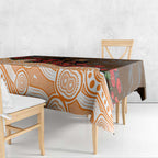 GWS Giants ANZAC Day Tablecloth Indigenous Dot Art with Poppy Flower Tribute