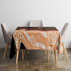 GWS Giants ANZAC Day Tablecloth Indigenous Dot Art with Poppy Flower Tribute