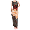 GWS Giants ANZAC Day Tank Maxi Dress Indigenous Dot Art with Poppy Flower Tribute