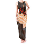 GWS Giants ANZAC Day Tank Maxi Dress Indigenous Dot Art with Poppy Flower Tribute