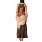 GWS Giants ANZAC Day Tank Maxi Dress Indigenous Dot Art with Poppy Flower Tribute