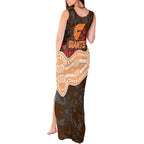GWS Giants ANZAC Day Tank Maxi Dress Indigenous Dot Art with Poppy Flower Tribute