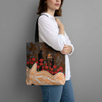 GWS Giants ANZAC Day Tote Bag Indigenous Dot Art with Poppy Flower Tribute