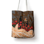 GWS Giants ANZAC Day Tote Bag Indigenous Dot Art with Poppy Flower Tribute