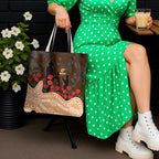 GWS Giants ANZAC Day Tote Bag Indigenous Dot Art with Poppy Flower Tribute