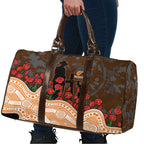 GWS Giants ANZAC Day Travel Bag Indigenous Dot Art with Poppy Flower Tribute