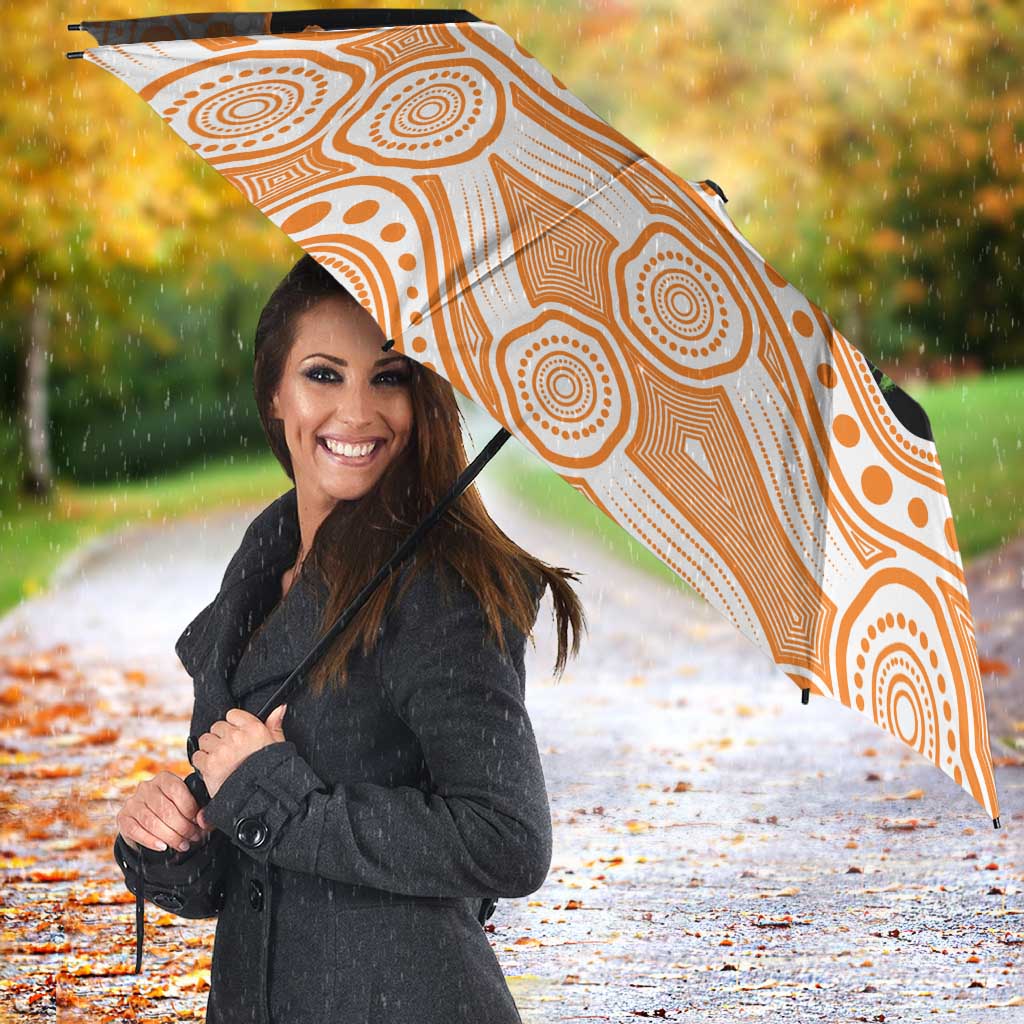 GWS Giants ANZAC Day Umbrella Indigenous Dot Art with Poppy Flower Tribute