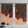 GWS Giants ANZAC Day Window Curtain Indigenous Dot Art with Poppy Flower Tribute