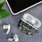 Personalized Collingwood Magpies AirPods Case Aboriginal Dot Painting Graffiti Style