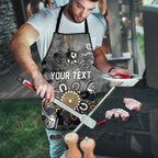 Personalized Collingwood Magpies Apron Aboriginal Dot Painting Graffiti Style