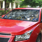 Personalized Collingwood Magpies Auto Sun Shade Aboriginal Dot Painting Graffiti Style