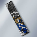 Personalized Collingwood Magpies Auto Sun Shade Aboriginal Dot Painting Graffiti Style