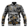 Personalized Collingwood Magpies Baseball Jacket Aboriginal Dot Painting Graffiti Style