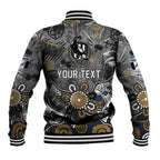 Personalized Collingwood Magpies Baseball Jacket Aboriginal Dot Painting Graffiti Style