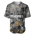 Personalized Collingwood Magpies Baseball Jersey Aboriginal Dot Painting Graffiti Style