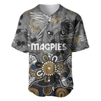 Personalized Collingwood Magpies Baseball Jersey Aboriginal Dot Painting Graffiti Style
