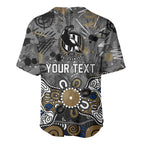 Personalized Collingwood Magpies Baseball Jersey Aboriginal Dot Painting Graffiti Style