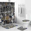 Personalized Collingwood Magpies Bathroom Set Aboriginal Dot Painting Graffiti Style