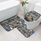 Personalized Collingwood Magpies Bathroom Set Aboriginal Dot Painting Graffiti Style
