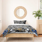 Personalized Collingwood Magpies Bedding Set Aboriginal Dot Painting Graffiti Style
